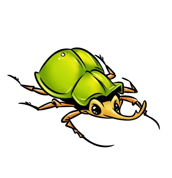 Besouro inseto desenho animado animal — Fotografia de Stock