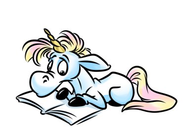 Küçük unicorn peri masalı kitap okuma