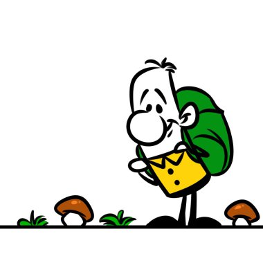 Karakter adam turistik yürüyüş doğa