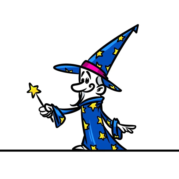 Wizard magische personeel cartoon — Stockfoto