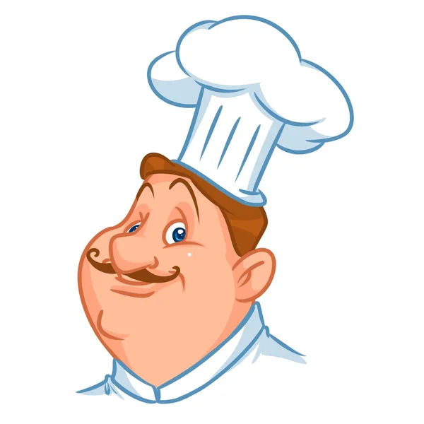 Cook porträtt emblem cartoon — Stockfoto