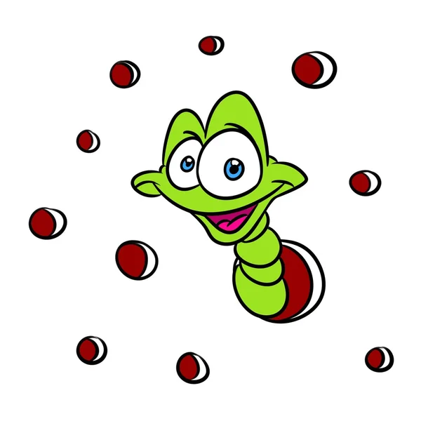 Gusano insecto animal de dibujos animados — Foto de Stock