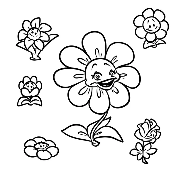 Flower daisy rose cartoon — Stock Photo, Image