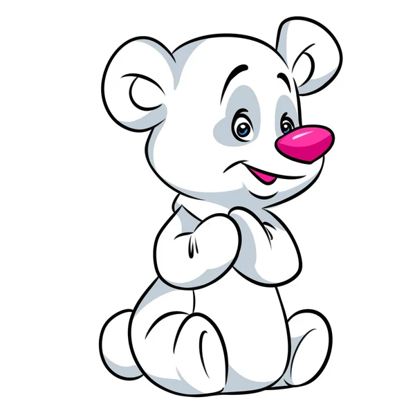 Little polar bear cartoon illustration — Stock Photo, Image