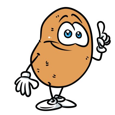 Patates sebze karikatür karakter