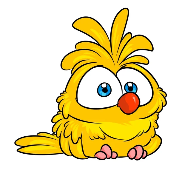 Pájaro amarillo loro de dibujos animados — Foto de Stock