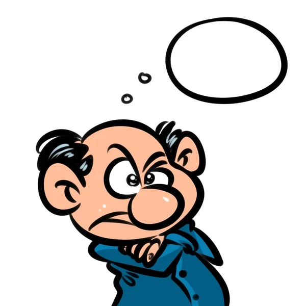 Grumpy man character cartoon — Stock Photo, Image