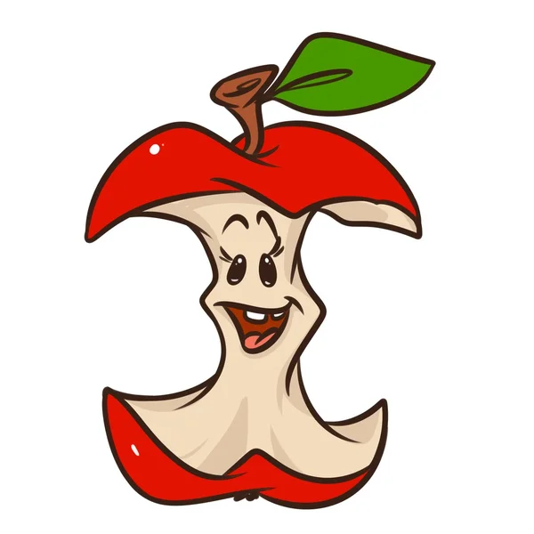 Apple kikut kreskówka — Zdjęcie stockowe