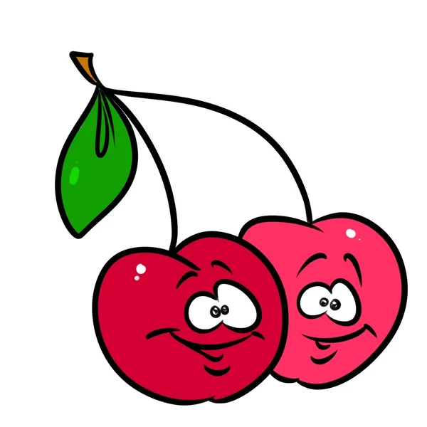 Cherry fruits cartoon — стоковое фото