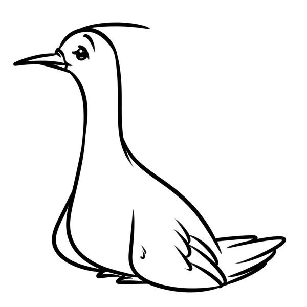 Vogel Kontur Malvorlagen Karikatur — Stockfoto