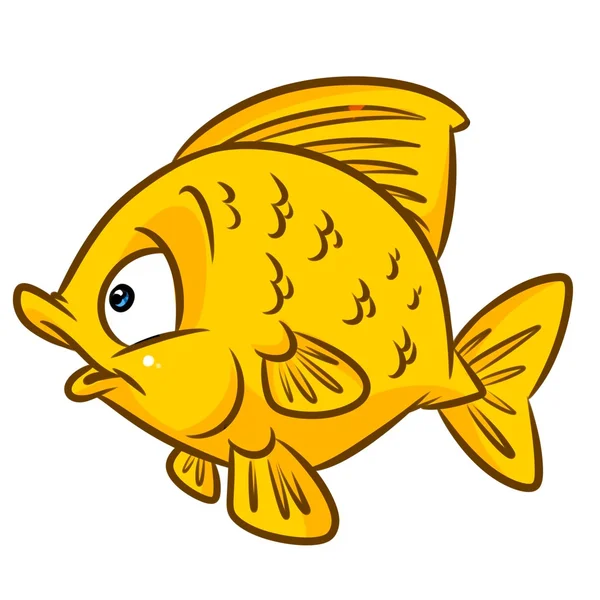 Desenhos animados de peixe amarelo — Fotografia de Stock