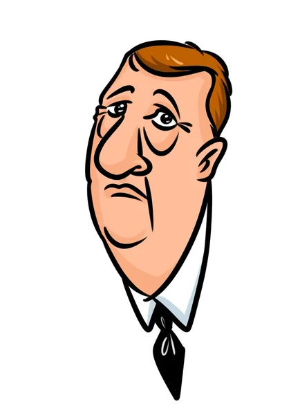 Verliezer werknemer portret man cartoon — Stockfoto