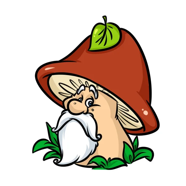 Mushroom fairy tale character old cartoon — Stock Photo, Image