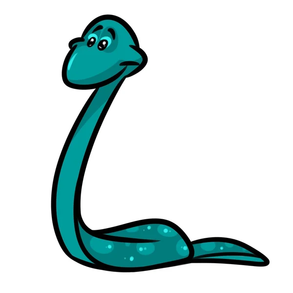 緑のヘビ楽しい漫画 — ストック写真