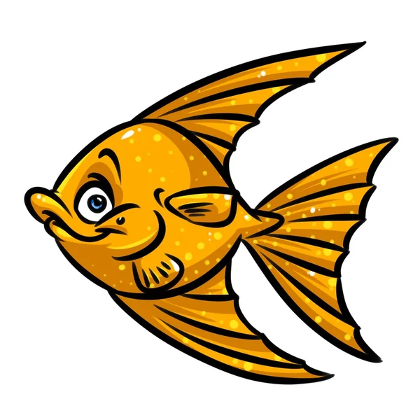 Goldfish deseo ilustración de dibujos animados —  Fotos de Stock