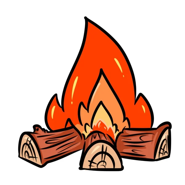 화재 모닥불 만화 — 스톡 사진