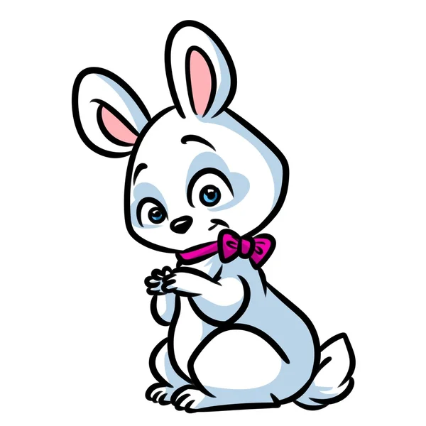 Rabbit white cute cartoon — Stock Photo, Image