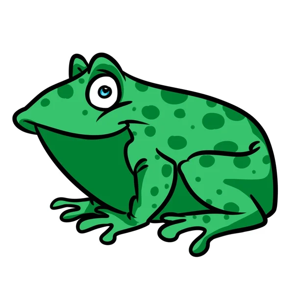 Groene kikker cartoon afbeelding — Stockfoto