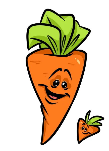 Carrots cheerful vegetable cartoon