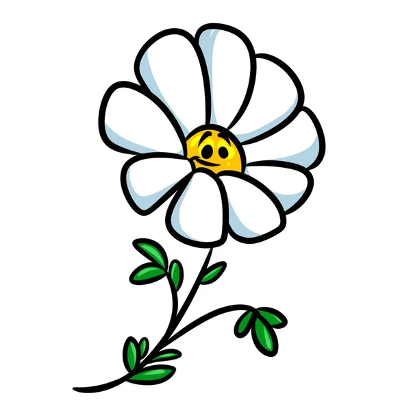 Ilustracja kreskówka kwiat stokrotka — Zdjęcie stockowe