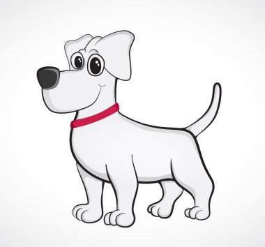sevimli çizgi köpek sıraladı. vektör çizim.