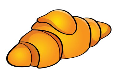 Beyaz bir arka plan üzerinde resim kruvasan