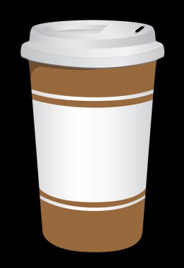 Plastik kahve fincanı sıcak ile .