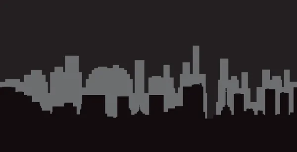 Ensemble de silhouette de villes vectorielles — Image vectorielle