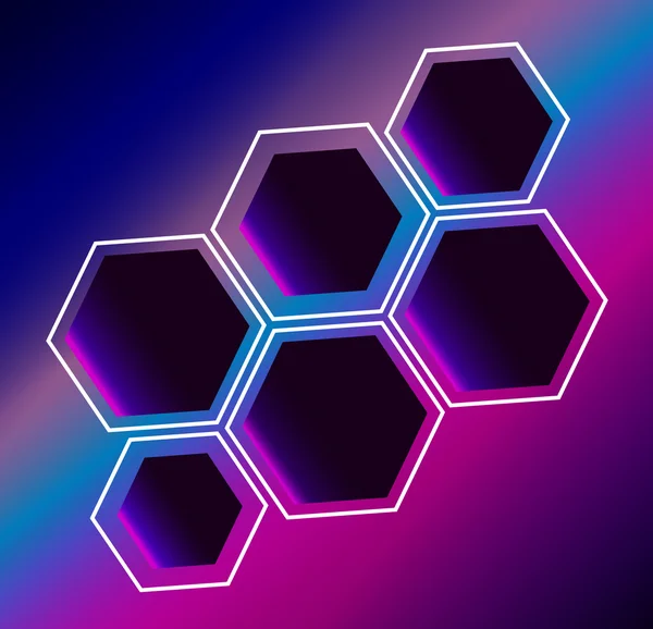 Hexágono composición abstracta fondo — Vector de stock