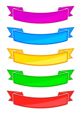 renkli şerit kümesi