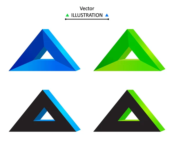 Треугольный набор логотипов — стоковый вектор