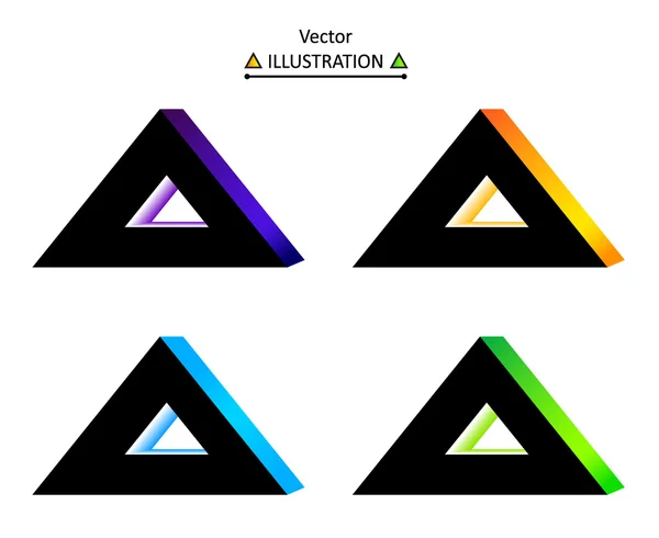 Треугольный набор логотипов — стоковый вектор