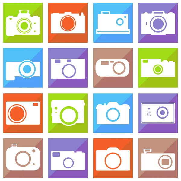 Camera icons set — Stock Vector