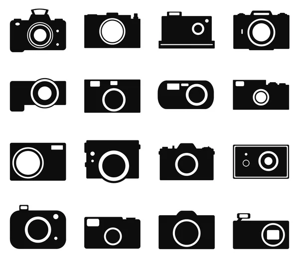 Icônes de caméra ensemble — Image vectorielle