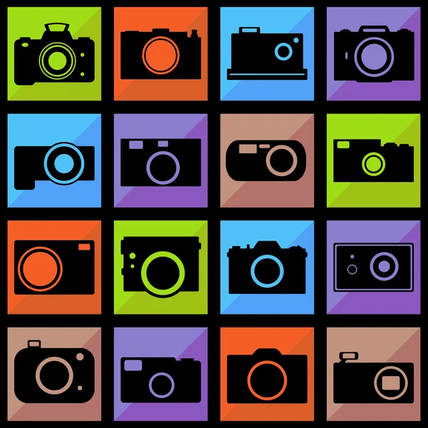 Camera icons set — Stockvector