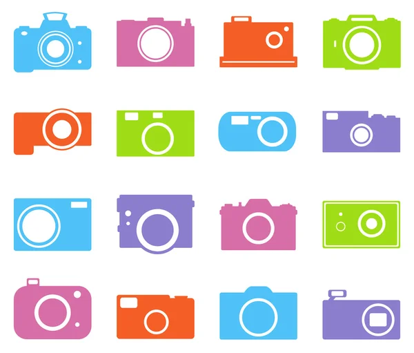 Camera icons set — Stock Vector