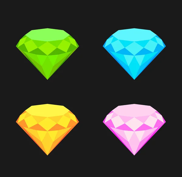 Colección de diamantes . — Vector de stock