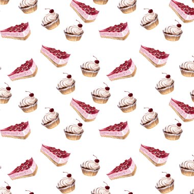  Dikişsiz desen, suluboya, kek