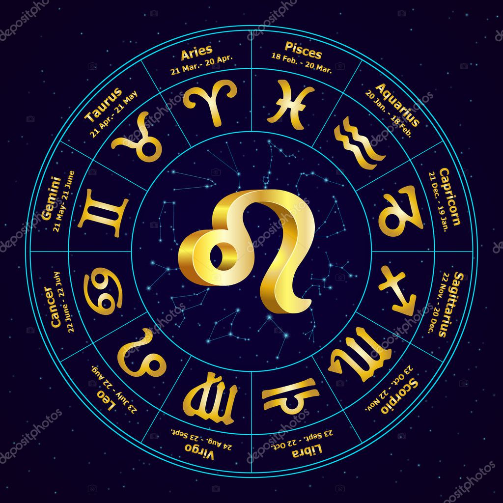 Gold Sign Of Zodiac Leo In Circle Stock Vector Image By C Artemisia1508 Gmail Com