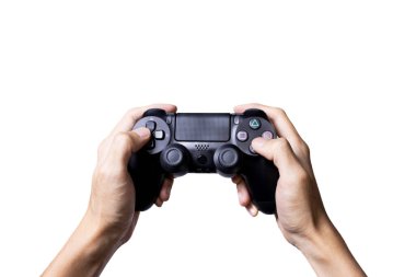 El kumandası beyaz arka planda izole edilmiş. Düzenlemeden sonra.