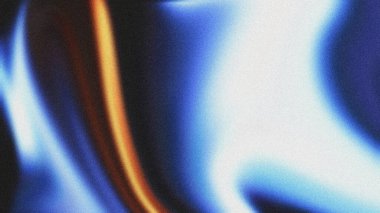 Pürüzsüz metalik ışık yansımaları ve fütüristik renk dalgası tasarımı ile soyut mavi ve turuncu parlak gradyan arkaplan.