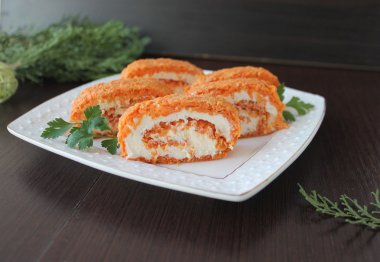 Peynirli havuç rulo