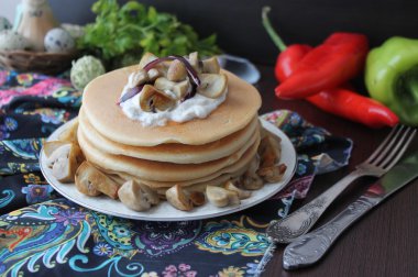 Krep mantar ve ekşi krema