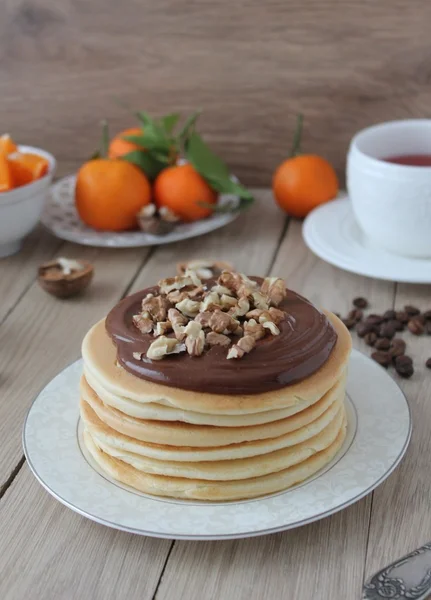 çikolata sır ve fındık ile krep