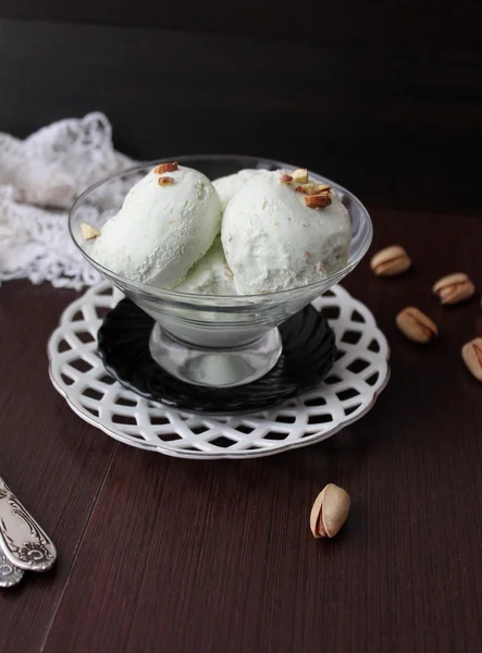 Gelato al pistacchio fatto in casa — Foto Stock