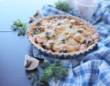 sebze ve peynir ile sebze pie