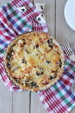 sebze ve peynir ile sebze pie