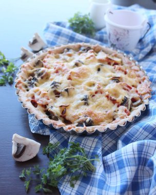 sebze ve peynir ile sebze pie