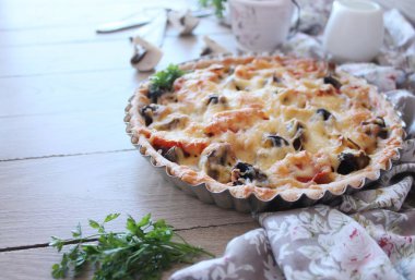 sebze ve peynir ile sebze pie