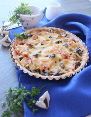 sebze ve peynir ile sebze pie